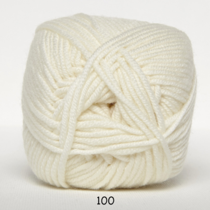 Merino Cotton - Uld/Bomuld fra Hjertegarn 0100 Råhvid
