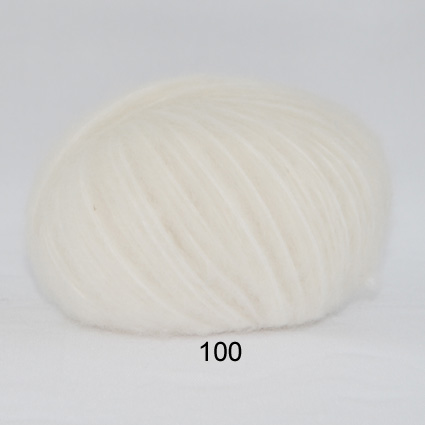 Børstet Uld - Alpakka/Uld/Nylon fra Hjertegarn 0100 Råhvid