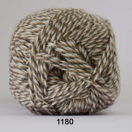 Sock 4 - Uld/Nylon strømpegarn fra Hjertegarn 1180 Brun mouliné