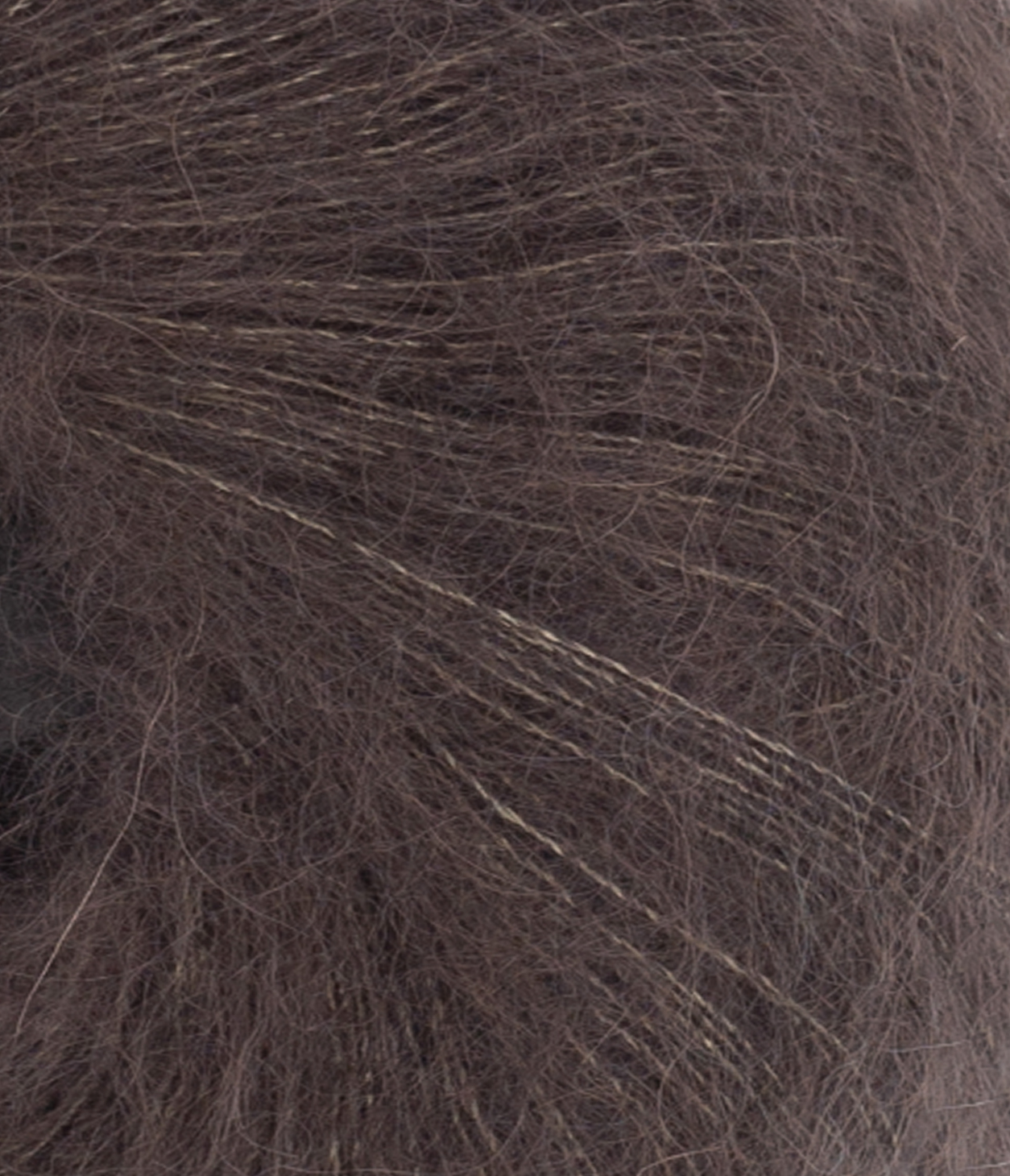 TILBUD Tynn Silkmohair - Silke/mohair/uld fra Sandnes Garn 3880 Mørk chokolade