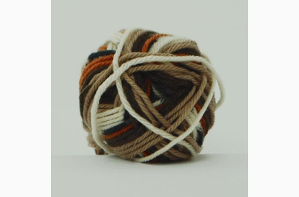 TILBUD Ragg - Uld/Nylon fra Hjertegarn 1267 Brun/hvid/rust