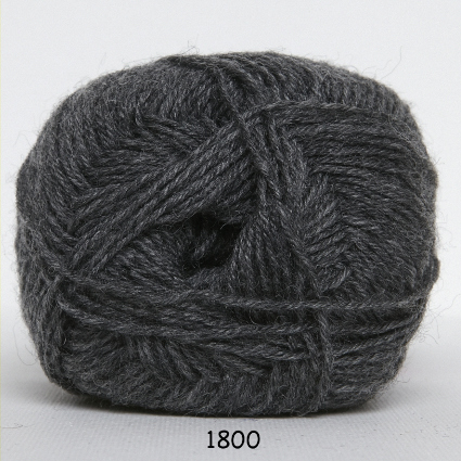 Sock 4 - Uld/Nylon strømpegarn fra Hjertegarn 1800 Mørk grå