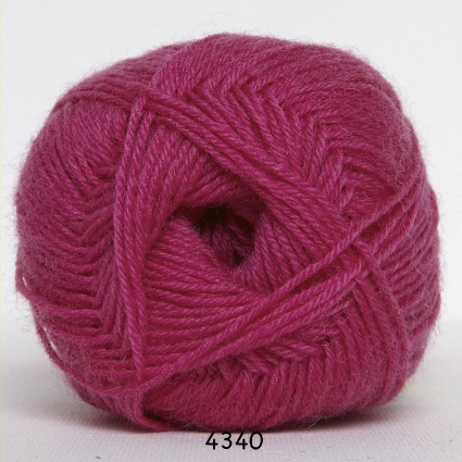 Sock 4 - Uld/Nylon strømpegarn fra Hjertegarn 4340 Pink