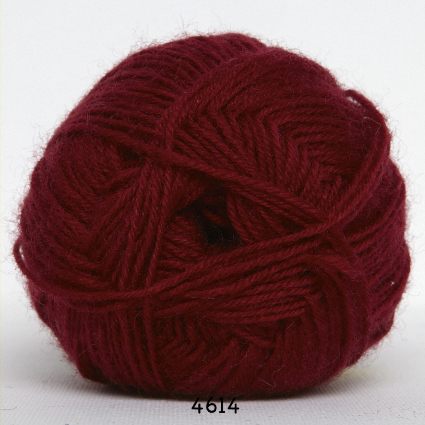 Sock 4 - Uld/Nylon strømpegarn fra Hjertegarn 4614 Vinrød