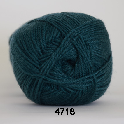 Sock 4 - Uld/Nylon strømpegarn fra Hjertegarn 4718 Petrol