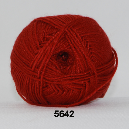 Sock 4 - Uld/Nylon strømpegarn fra Hjertegarn 5642 Rust rød