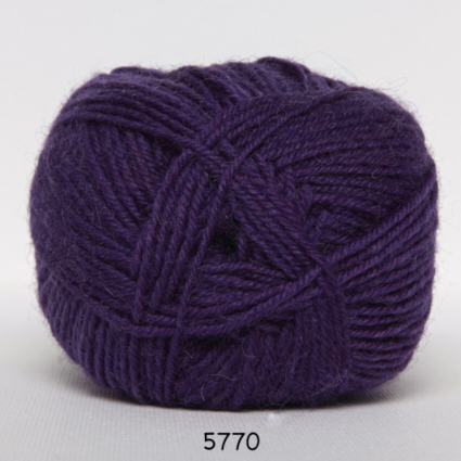 Sock 4 - Uld/Nylon strømpegarn fra Hjertegarn 5770 Dyb lilla