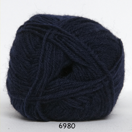 Sock 4 - Uld/Nylon strømpegarn fra Hjertegarn 6980 Mørk blå