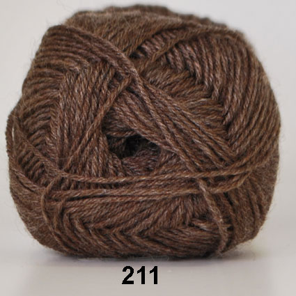 Sock 4 - Uld/Nylon strømpegarn fra Hjertegarn 0211 Brun