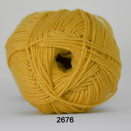 Lana Cotton 212 - Uld/Bomuld fra Hjertegarn 2676 Gul