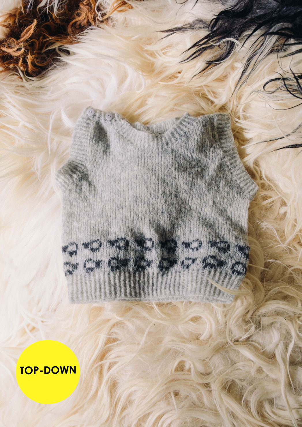 2736 Lamba Vest Baby fra Hjertegarn