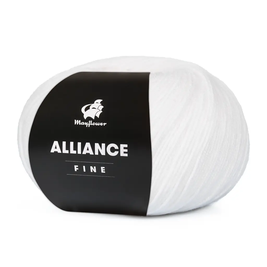 Alliance Fine - Bomuld/acryl fra Mayflower Garn 1 Hvid