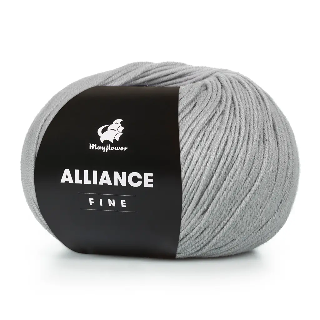 Alliance Fine - Bomuld/acryl fra Mayflower Garn 4 Sølvgrå