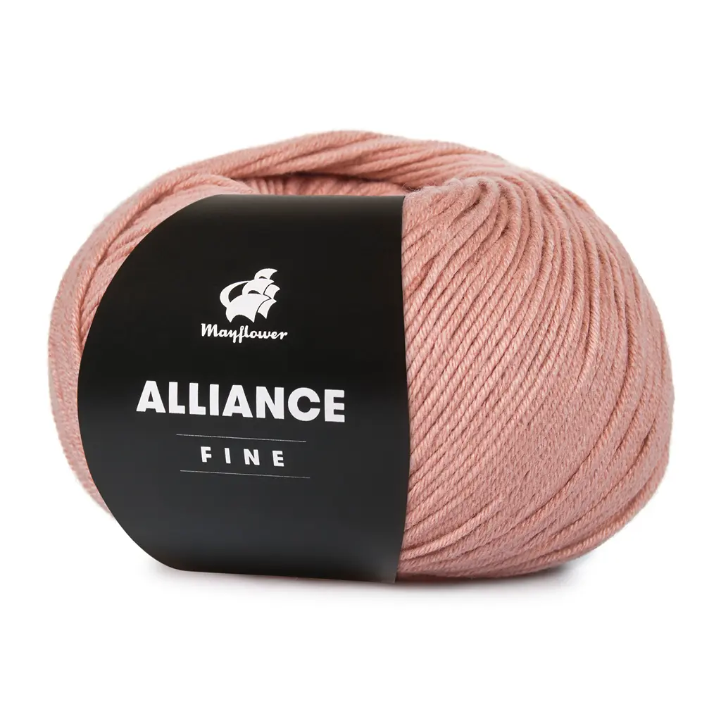 Alliance Fine - Bomuld/acryl fra Mayflower Garn 15 Støvet Rosa