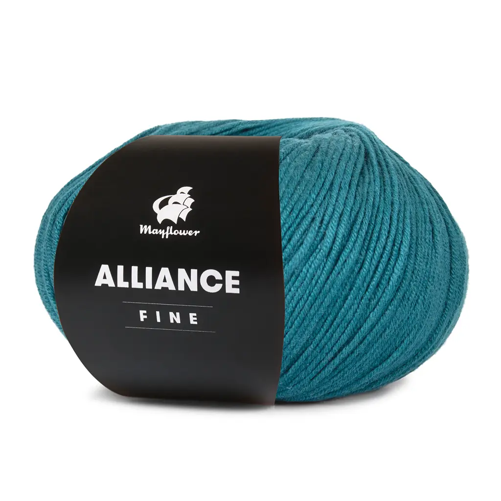 Alliance Fine - Bomuld/acryl fra Mayflower Garn 25 Petroleumsblå