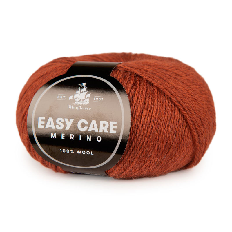 Easy Care - Merinould fra Mayflower Garn 48 Rød okker