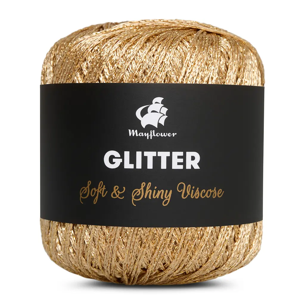 Glitter - Viskose/polyester fra Mayflower 5 Guld