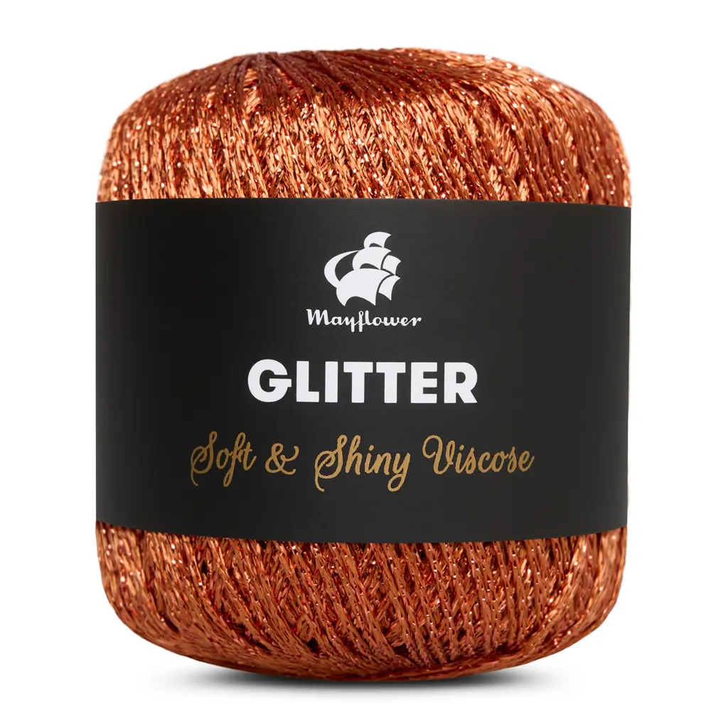 Glitter - Viskose/polyester fra Mayflower 8 Kobber