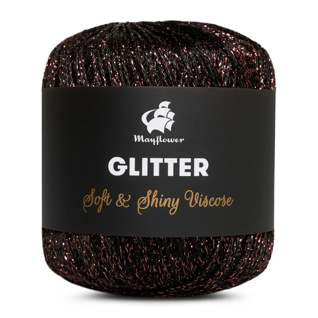 Glitter - Viskose/polyester fra Mayflower 9 Sort