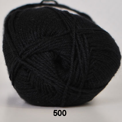 Lana Cotton 212 - Uld/Bomuld fra Hjertegarn 0500 Sort