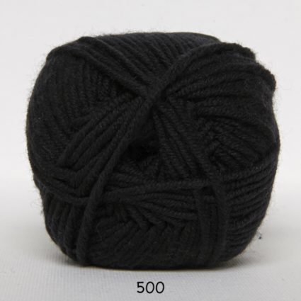 Merino Cotton - Uld/Bomuld fra Hjertegarn 0500 Sort