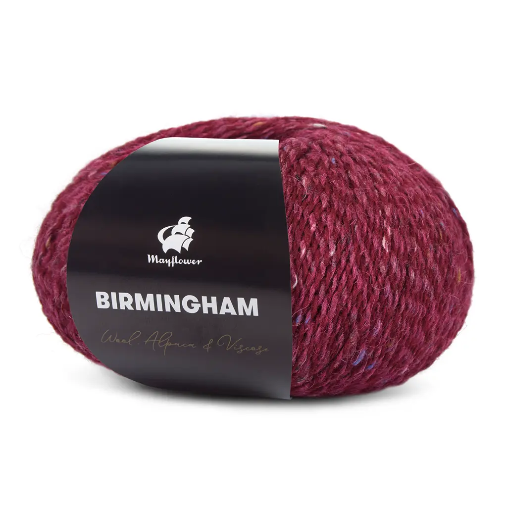 Birmingham - Uld, alpakka og viskose fra Mayflower 26 Merlot