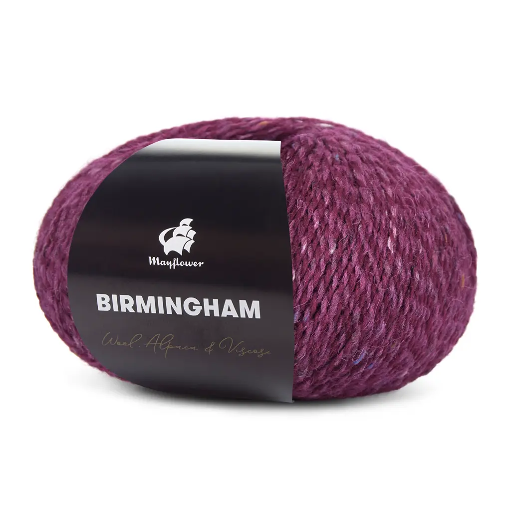 Birmingham - Uld, alpakka og viskose fra Mayflower 27 Blomme