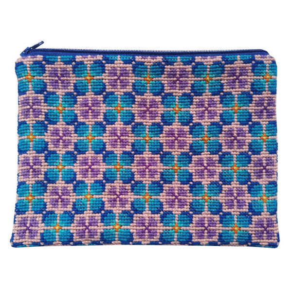 Fru Zippe - pung "Petit blue flowers"