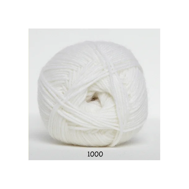 Babywool Trunte Merino - Merinould fra Hjertegarn 1000 Hvid