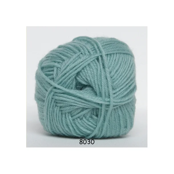 Babywool Trunte Merino - Merinould fra Hjertegarn 8030 Mintblå
