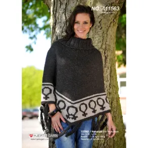 Strikkekit 111563 Poncho med kvindetegn