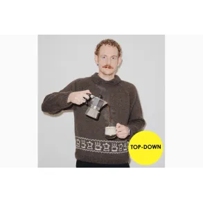 2688 Espresso Sweater strikket i Lima fra Hjertegarn. 