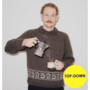 Strikkekit  Espresso Sweater 2688 fra Hjertegarn