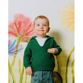 Strikkekit Birke Sweater Baby 2715 - strikkes oppefra-ned