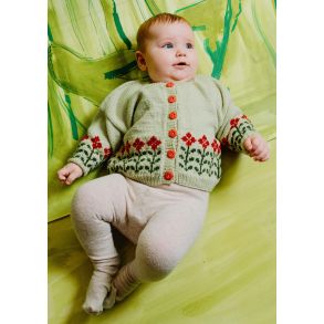 2731 Poppy Cardi Baby fra Hjertegarn