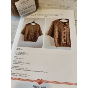 Strikkekit Munklinde Damecardigan 2788 fra Hjertegarn