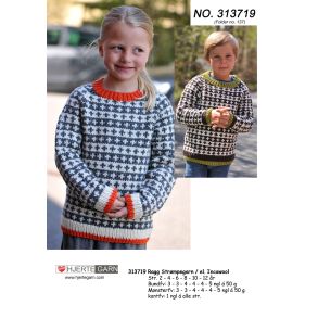 313719 Ragg Sweater til brn fra Hjertegarn