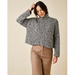 Sweater i retriller strikket i Iris fra Permin