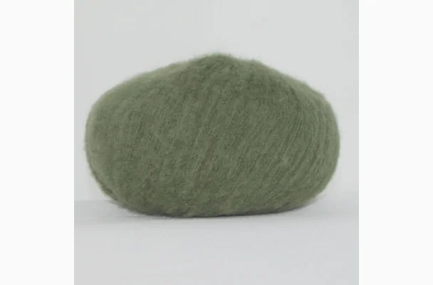 Brushed Baby Alpaca - Alpaca/Uld/Nylon fra Hjertegarn 1280 Armygrøn