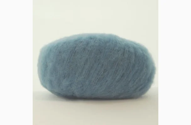 Brushed Baby Alpaca - Alpaca/Uld/Nylon fra Hjertegarn 2176 Støvet blå