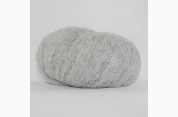 Brushed Baby Alpaca - Alpaca/Uld/Nylon fra Hjertegarn 0434 Lys grå