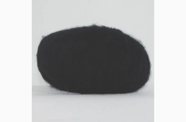 Brushed Baby Alpaca - Alpaca/Uld/Nylon fra Hjertegarn 0500 Sort