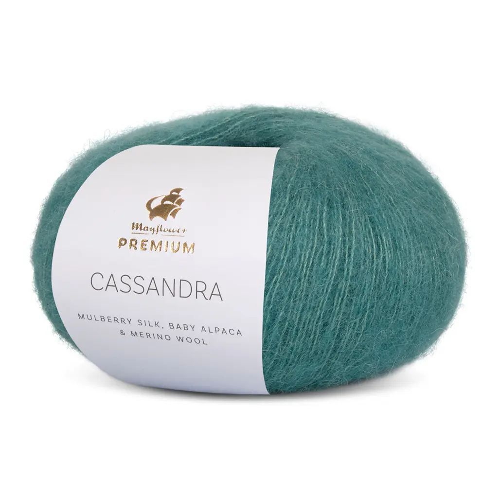 Cassandra Alpakka/Silke/Uld fra Mayflower 16 Mørk Eucalyptus