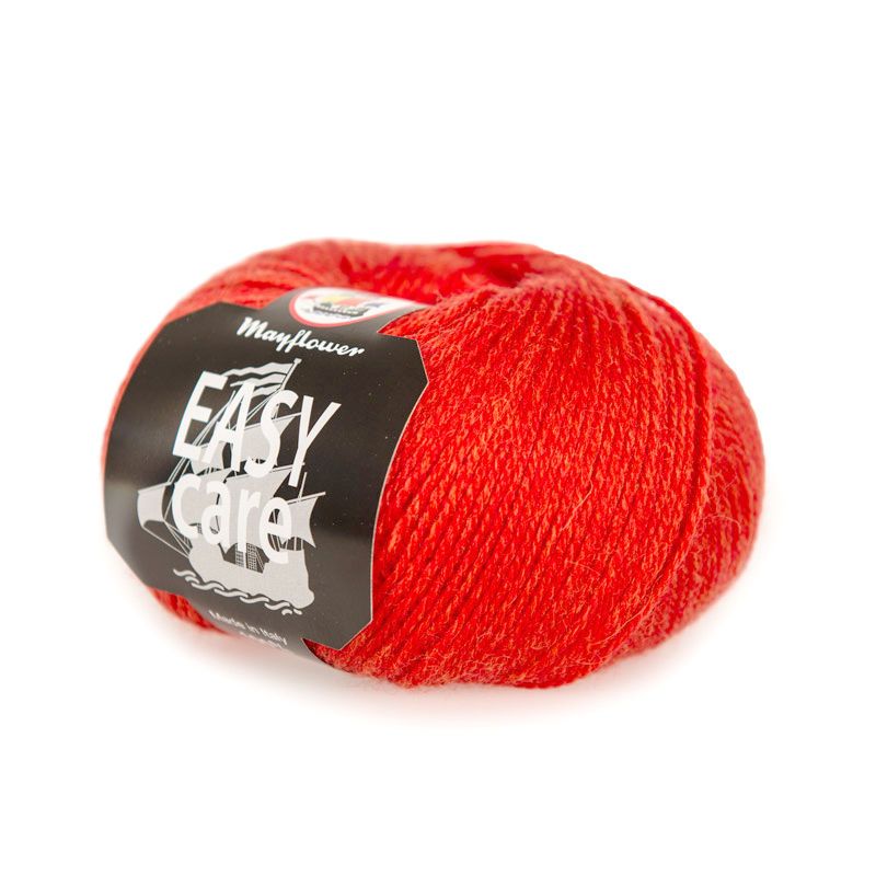 Easy Care - Merinould fra Mayflower Garn 97 Orangerød