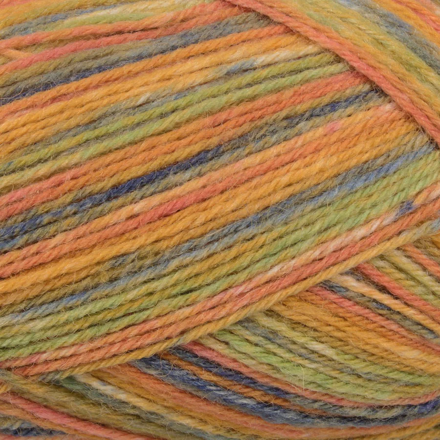 Sirius Strømpegarn - Uld/polyamid fra Mayflower 01 Grøn/Mørkegrøn/Karry/Rust